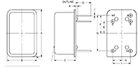 TCXO 100 Megahertz (MHz) Maximum Nominal Frequency Temperature-Compensated Crystal Oscillator (T1354) - 2